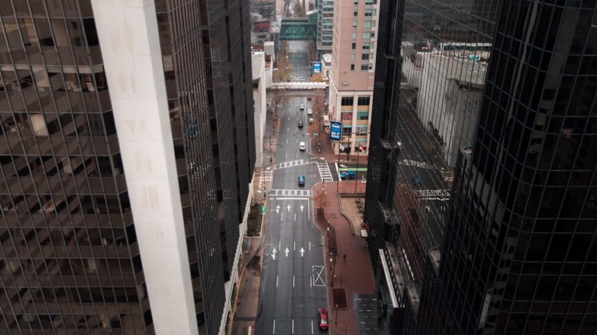 aerial photography of streett