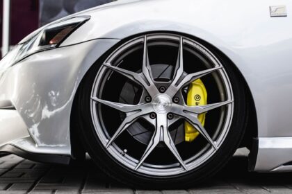 close up photography of car wheel