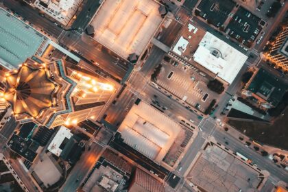 aerial view of buildings