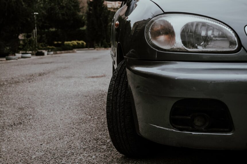 a car parked on the side of the road