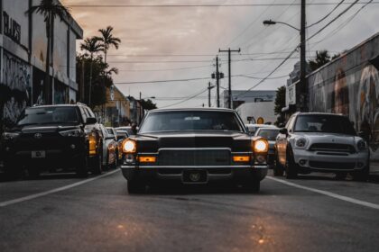 black car on road during daytime