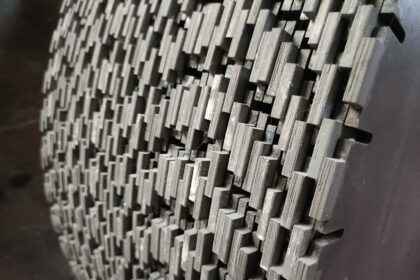 a close up of a piece of metal