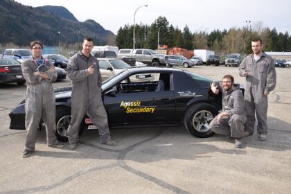 Agassiz race car and UFV auto finishing students (6821315654).jpg
