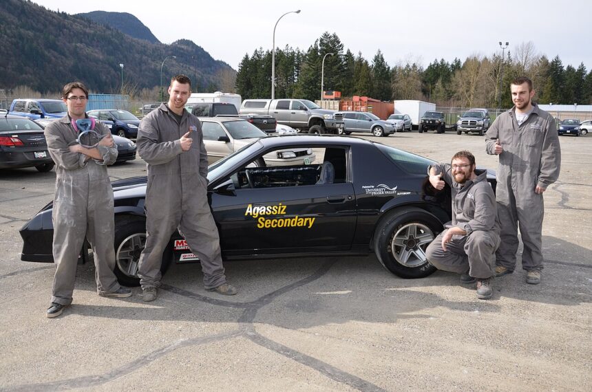 Agassiz race car and UFV auto finishing students (6821315654).jpg